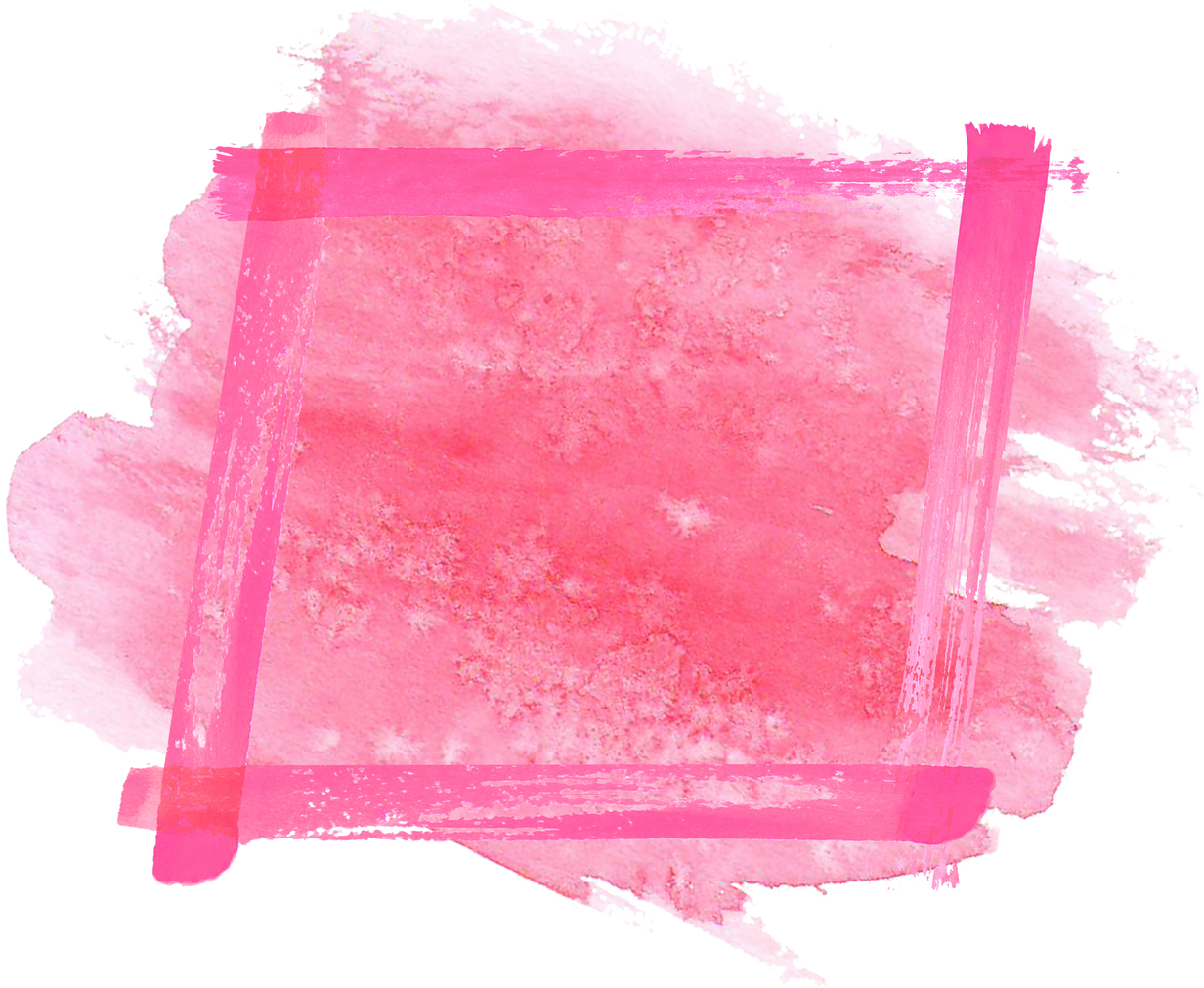 Magenta Pink Watercolor Grunge Frame